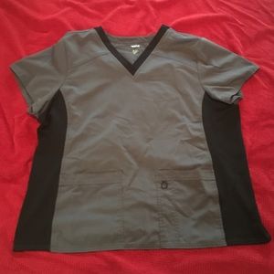 2XL Pewter Gray SCRUBSTAR Scrub Top